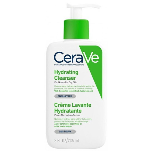 ژل شستشو صورت سراوی مدل Hydrating (نرمال تا خشک)حجم ۲۳۶ میل