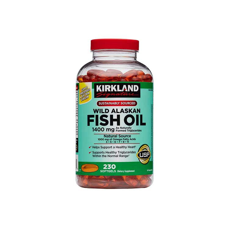 کپسول امگا روغن ماهی آلاسکا وحشی کرکلند 1400 میلی گرم 230 عددی
