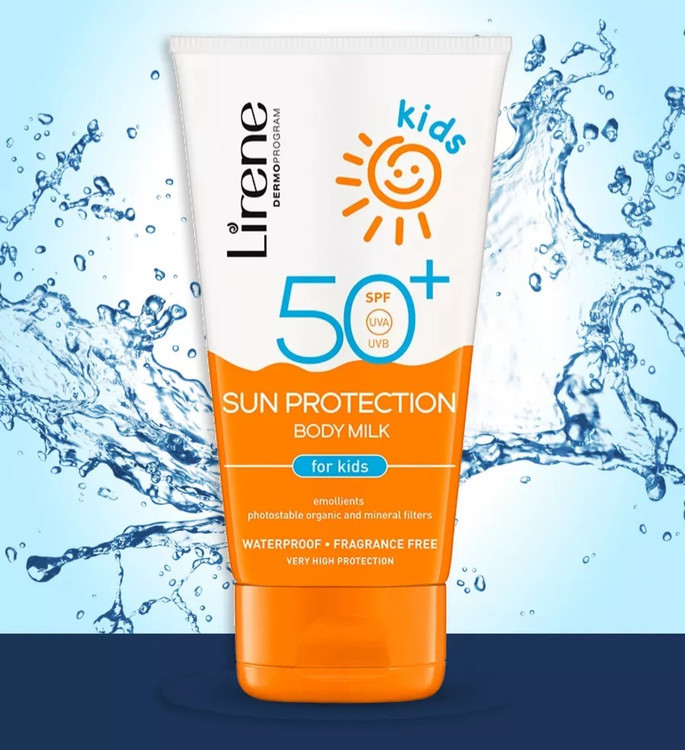 بادی میلک ضد آفتاب لیرن (Lirene) - SPF 50+ ضد آب