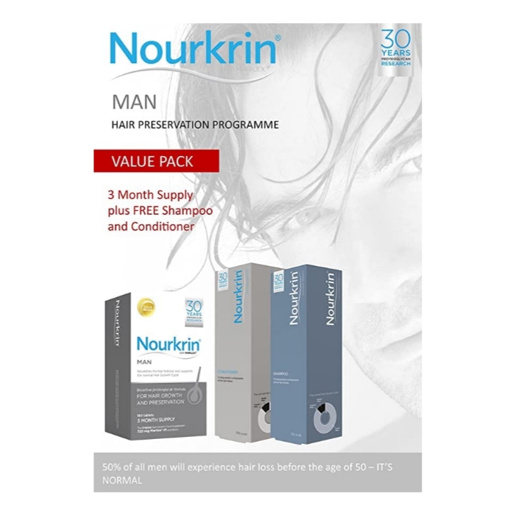 پک تقویت و رشد مو نورکرین آقایان  Nourkrin man Promotion Pack