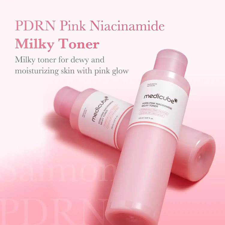 تونر میلکی نیاسینامید و PDRN مدی کیوب medicube حجم 150 میل